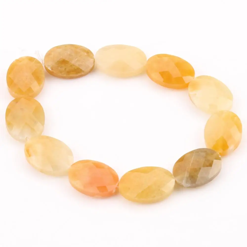 

Natural Stone Oval Shape Faceted Quartz Jaspers Opal Beads for Jewelry Making DIY Bracelet Necklace Accessories Spacer Beads