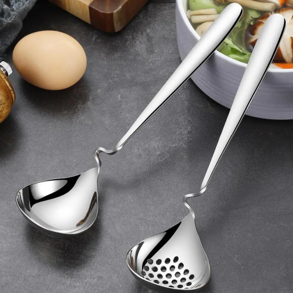 Ручка настенный нержавеющая сталь Скиммер Ситечко суп ложка ковш Кухонные