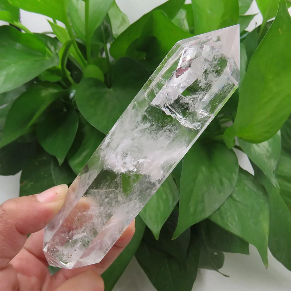 181 г натуральный камень белый прозрачный кварц Кристалл Двойной конечный