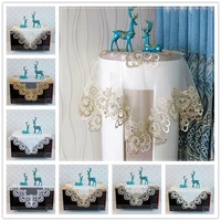 modern british style transparent lace embroidered trim fashion tablecloth air conditioner washing machine electrical cover cloth