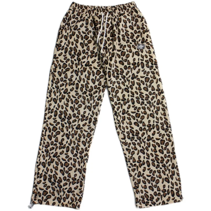 

Leopard Ins Casual Style Streetwear Spring Autumn Long Pants Loose Women's Clothing Ulzzang Hipster Female Capris Fashion