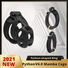 CHASTE BIRD 2021 Python V6 3D Mamba клетка для мужчин целомудрие устройство в форме питона двойная дуга манжета кольцо для пениса Кобра петух взрослые секс-игрушки
