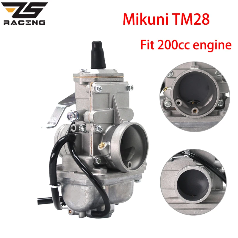 

ZS Racing Motorcycle Mikuni 28mm TM28 Flat Slide Carburetor For Honda Yamaha Kawasaki Performance