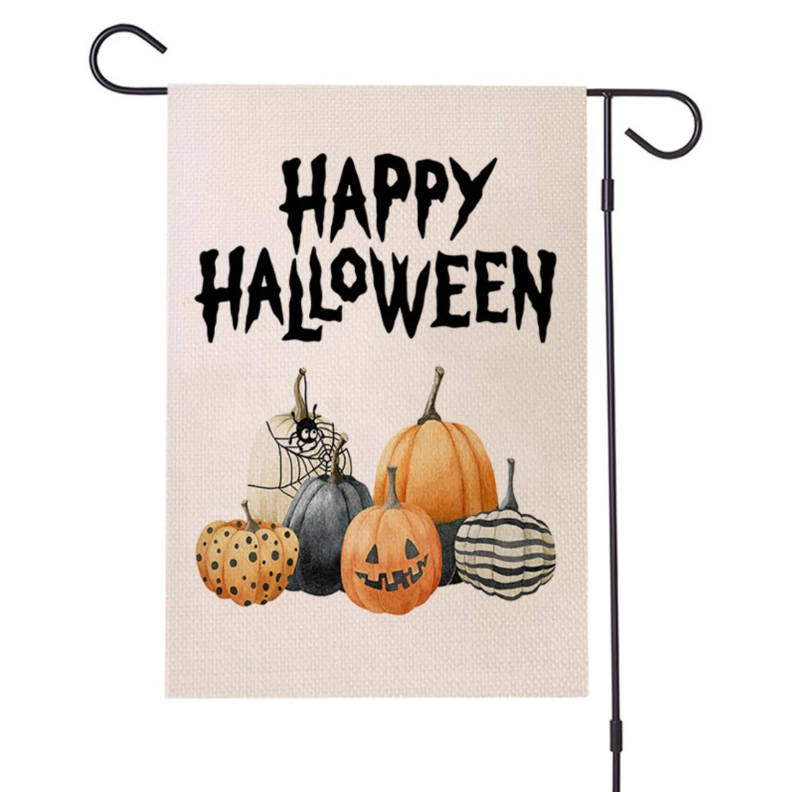 

Halloween Garden Flag Linen Hanging Banner 12.6x18.5 Inch Double Sided Garden Flag Patio Yard Decor Halloween Decoration Flag