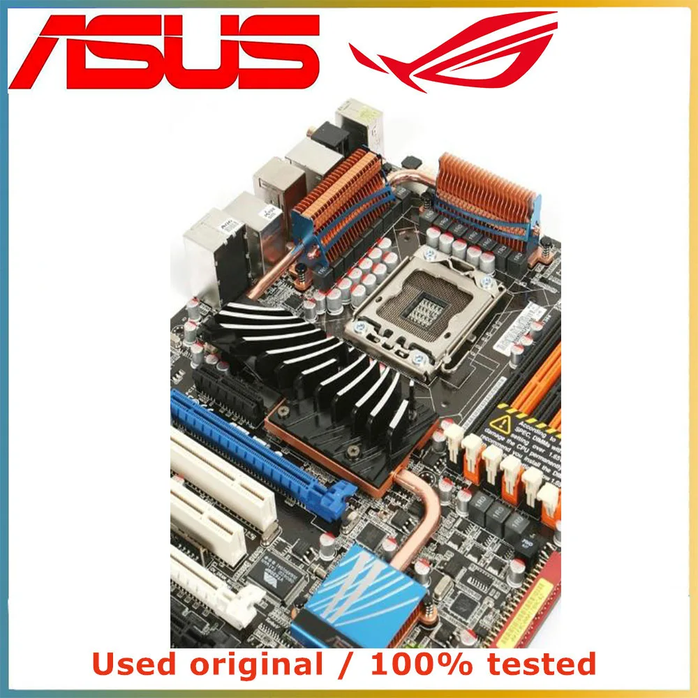 Для процессора Intel X58 LGA 1366 для ASUS P6T Deluxe материнская плата компьютера LGA1366 DDR3 б/у