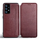 Чехол-книжка для Samsung Galaxy A52, A32, A72, A42, A71, A51, A31, A41, A21, A21S, A11, 5G, кожаный чехол со слотом для карты, без магнита