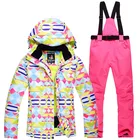 Лыжный костюм для женщин, зимний лыжный костюм для отдыха на открытом воздухе, однобортный, двухбортный, водонепроницаемый, теплый и плотный, лыжная одежда для женщин SMLXL