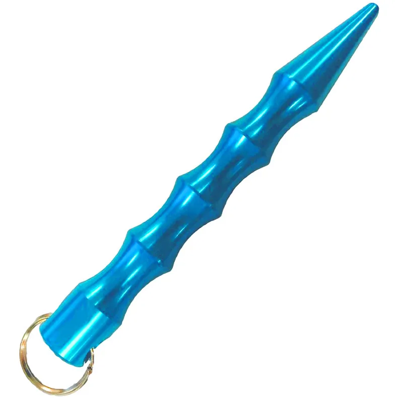 

Creative Black Metal Kubaton Keychain Keyring Pair For Pressure Tip Self Defense Cozy