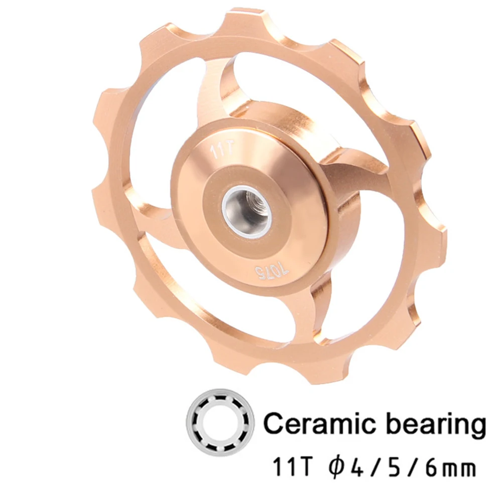 

11T Rear Derailleur Pulley Guide Pulley MTB Bicycle Jockey Wheel Aluminum Alloy Guide Roller CNC Guide Wheel