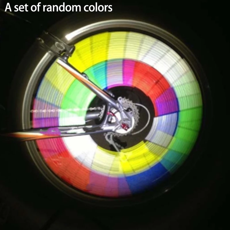 

72Pcs Bike Spoke Bike Reflectors for Kids Mountain and Road Colorful Wheel Decoration Bike Wheel Reflectors Spoke