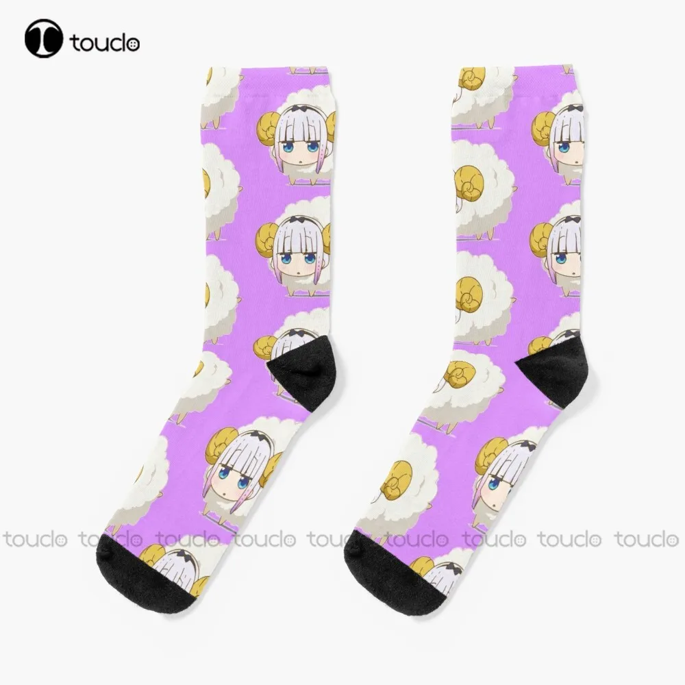 

Kobayashi San Chi No Maid Dragon Kanna Ship Socks White Soccer Socks Youth Personalized Custom Unisex Adult Teen Youth Socks