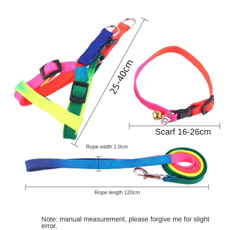 

Pet Harness for Dog Leash Collar Supplies Cat Accessories Pet Product Colorful Leash Puppy Traction Rope Dog Running Chien Chain