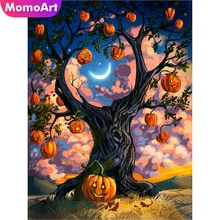 MomoArt Алмазная картина Тыква дерево мозаика Хэллоуин вышивка