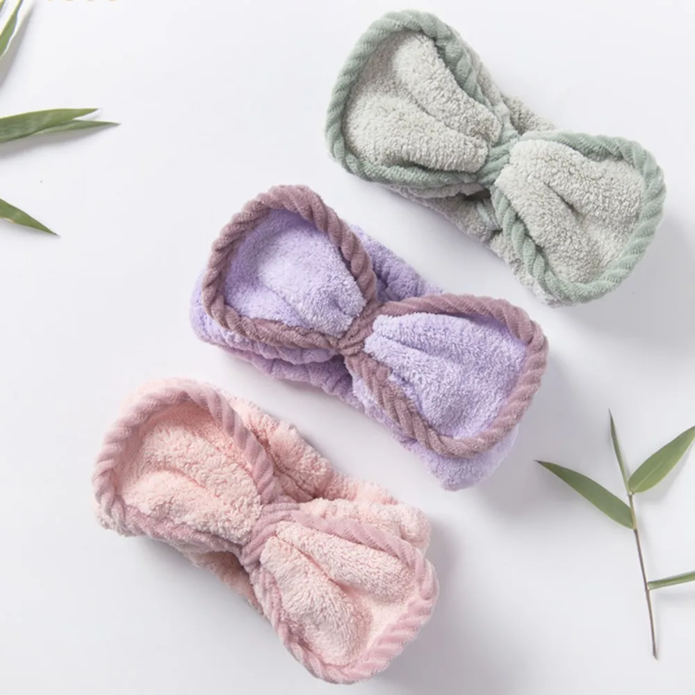 Мытье лица Чистый Макияж Красота эластичное полотенце повязки для волос из