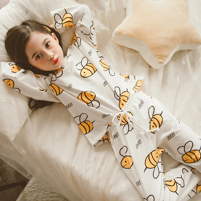 Пижамные комплекты для девочек Детская домашняя одежда Коллекция 2021 года Сезон