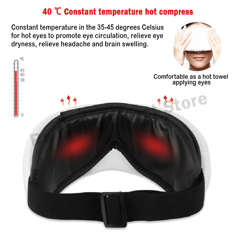 Музыкальный беспроводной Вибрационный массажер для глаз с Bluetooth Электрический