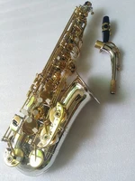 new alto saxophone high quality instruments nickel plated silver alto saxophone mouthpiece and case