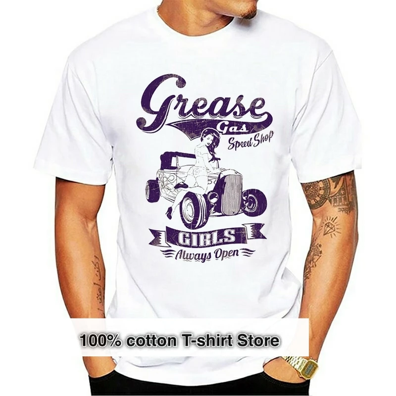 

Grease Gas Speed Shop T-Shirt Mens womens pinup retro car motor mechanic usa