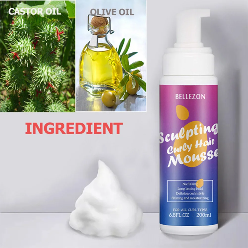 

Hair Styling Mousse Curl Enhancing Styling Foam for Natural Curls Create Curling Wave Hair Curling Treatment High Recommend