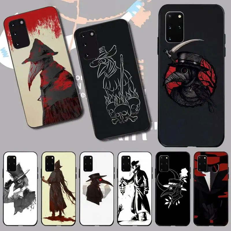 

PENGHUWAN Plague Doctor Bling Cute Phone Case for Samsung S20 plus Ultra S6 S7 edge S8 S9 plus S10 5G