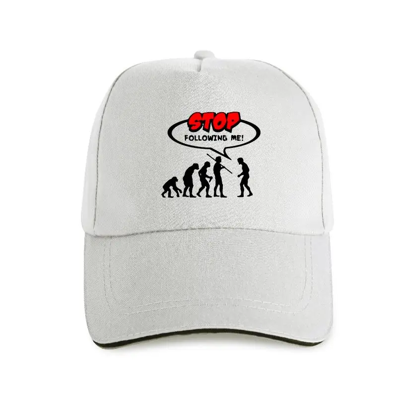 

New Stop Following Me Funny joke Charles Darwin evolution biology Fashion Cool pride Baseball cap men casual 2021 Unisex t shi