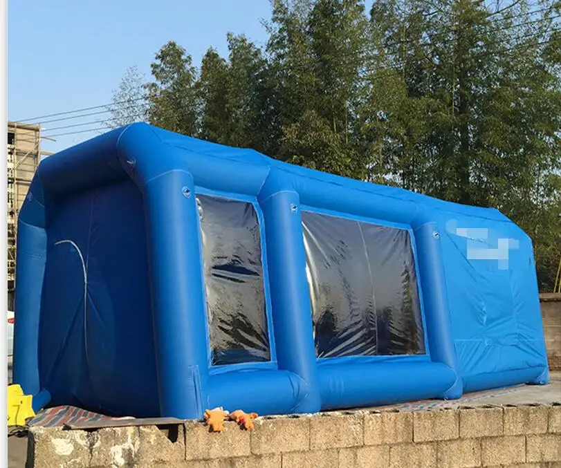Whole Blue Дизайн Портативный надувная покрасочная Палатка используется надувная аэрозольная камера на продажу, Надувные Автомобили распыления окрашенный тент парковка - Цвет: Whole Blue