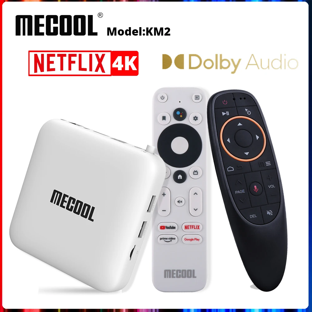 ТВ-бокс для учетной записи Netflix 2021 Android 10 0 Mecool KM2 с 4K HDR 1080P 2 + 8GB BT4.2 - Цена: 128.32