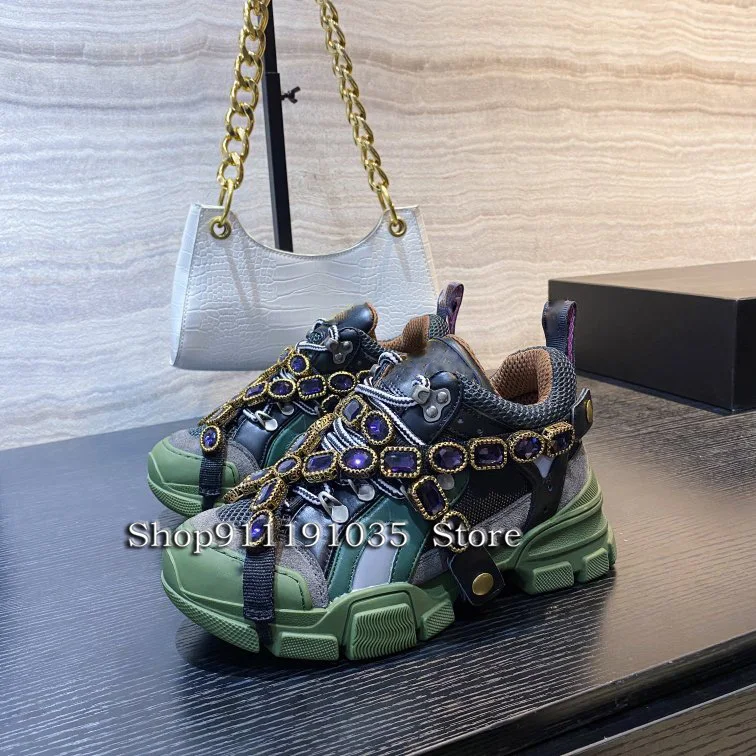 

Designer brand top quality suede electronic embroidered fabric for men and women, decorated with shiny rhinestones (detachable)