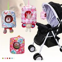 cartoon cute animal plush rattles stroller hanging mobiles infant baby soft crib educational toys for newborn children gift