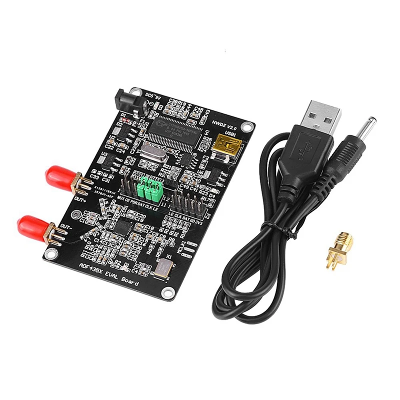 ADF4351 Sine/Square Wave Signal Source Module 35M-4.4G Development Board with Cable W5100 Network Shield Expansion Board