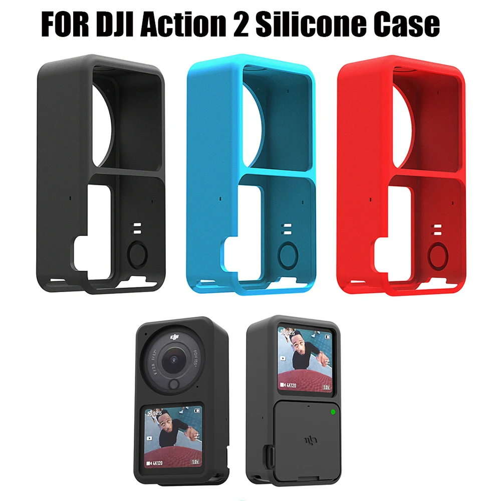 For DJI Action 2 Soft silicone Protective Case ACTION2 Anti-drop Dust Protective Case For DJI Action 2 Sports Camera Accessory
