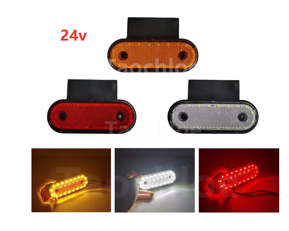 10 шт. светодиодный янтарь 24v боковой габаритный фонарь Боковой светильник