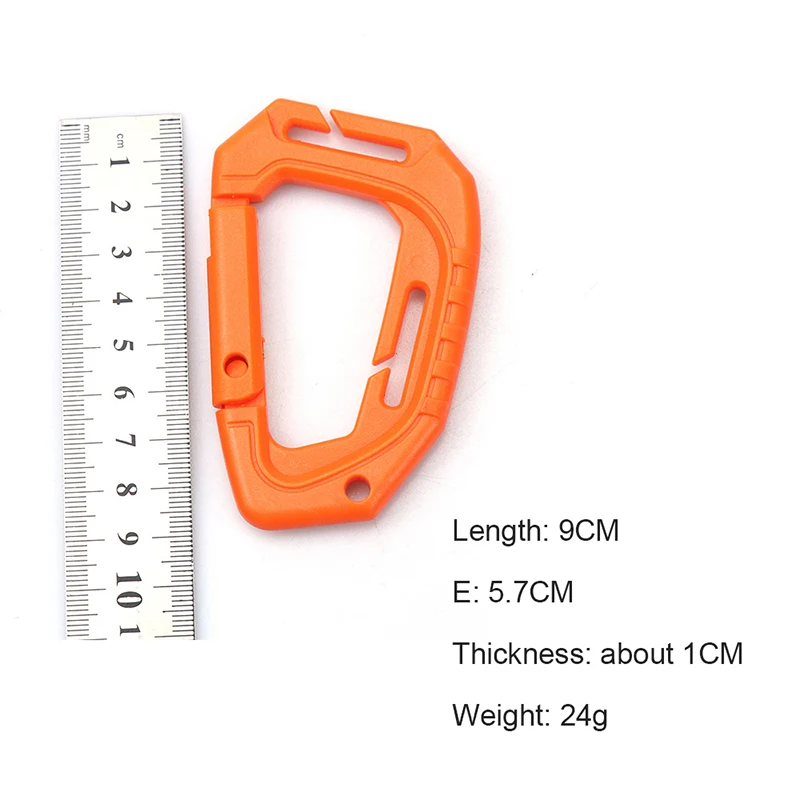

Professional Climbing Carabiner Key D Button Mountaineering Plastic Buckle Hook Safety Lock Outdoor Climbing Equipment Accessory