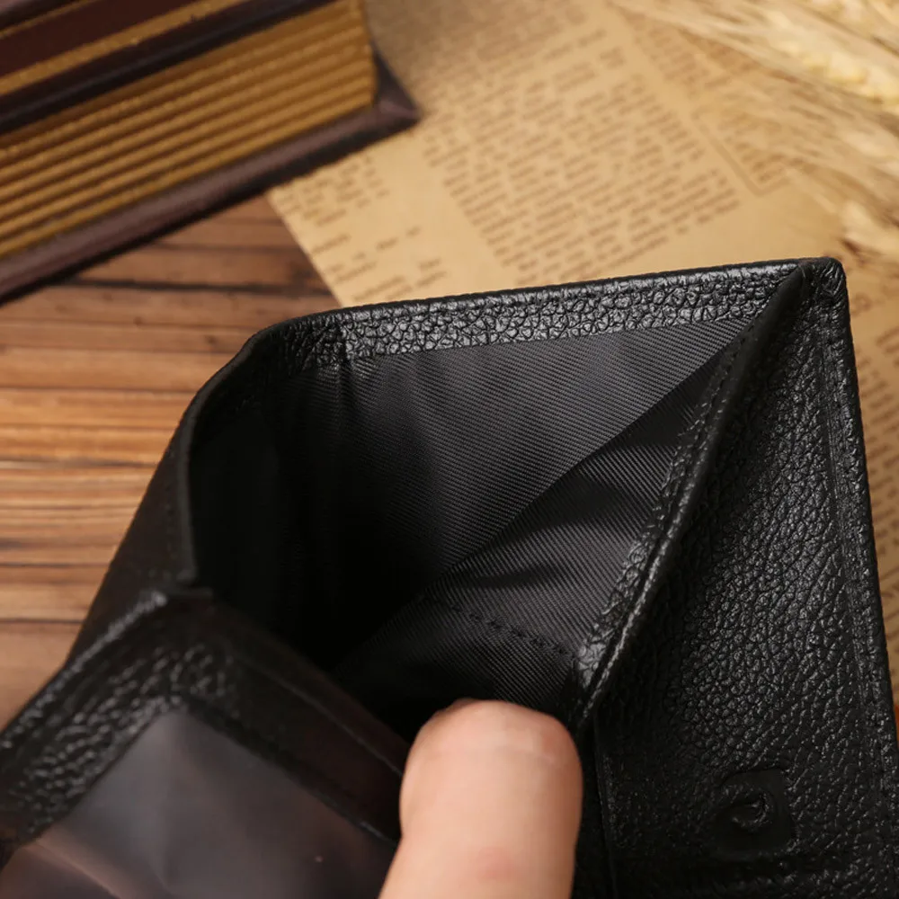 Personalized Wallets For Men Leather Wallet Black Credit Cards Metal Decoration Male Brand #3 | Багаж и сумки