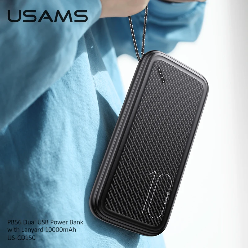 Внешний аккумулятор USAMS 10 Вт 10000 мАч 2 порта USB Type-C | Мобильные телефоны и