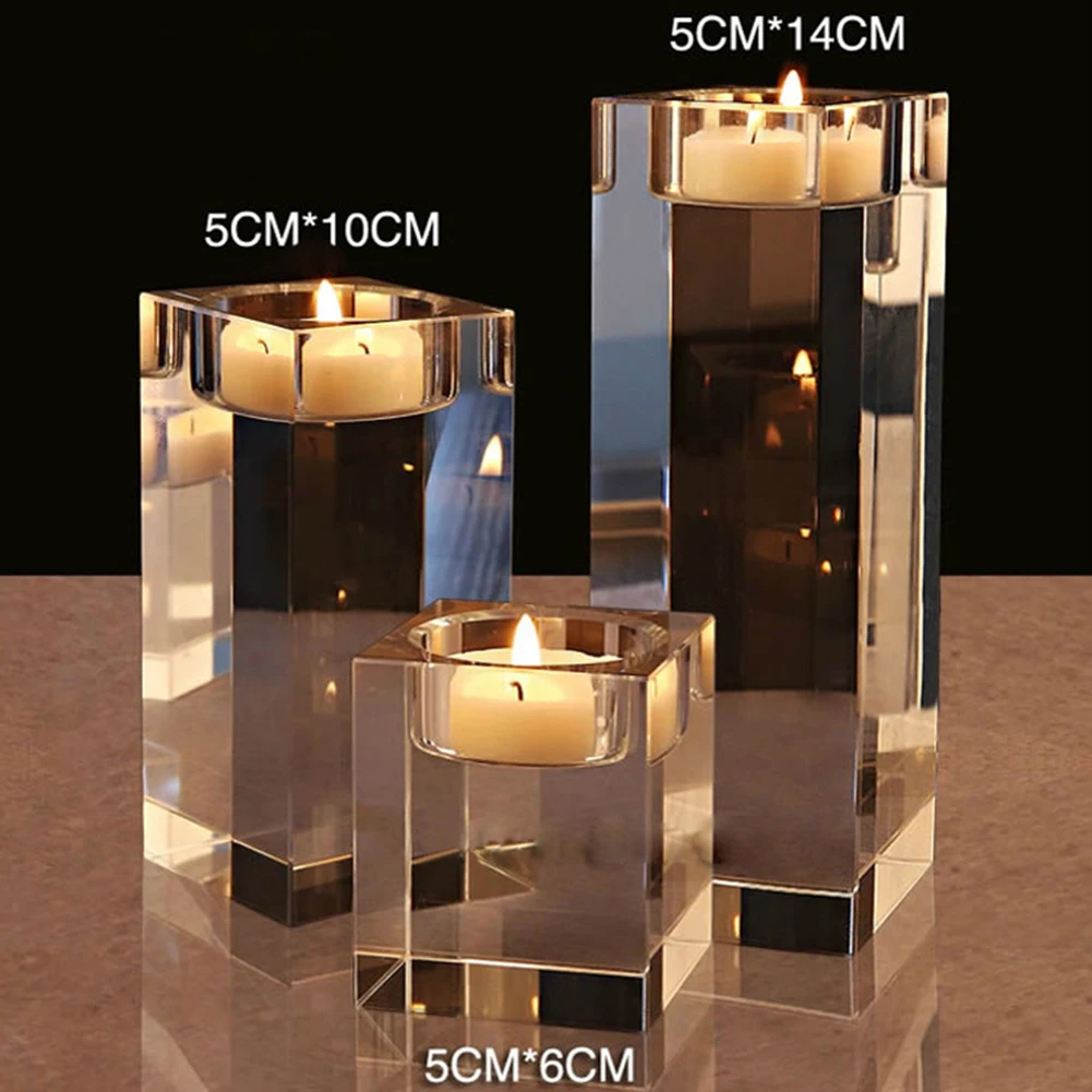 Искусственный кристалл Романтический Подсвечник Подсвечники Tealight украшение для