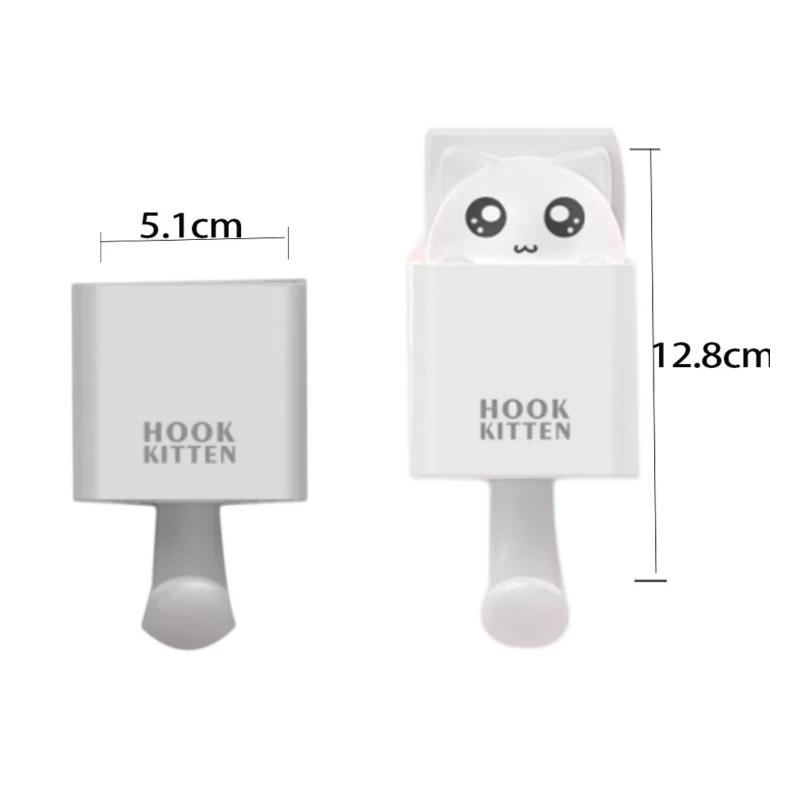 Творчество пластиковые скрытый кошка крючок крюк в стену прямой Ключница