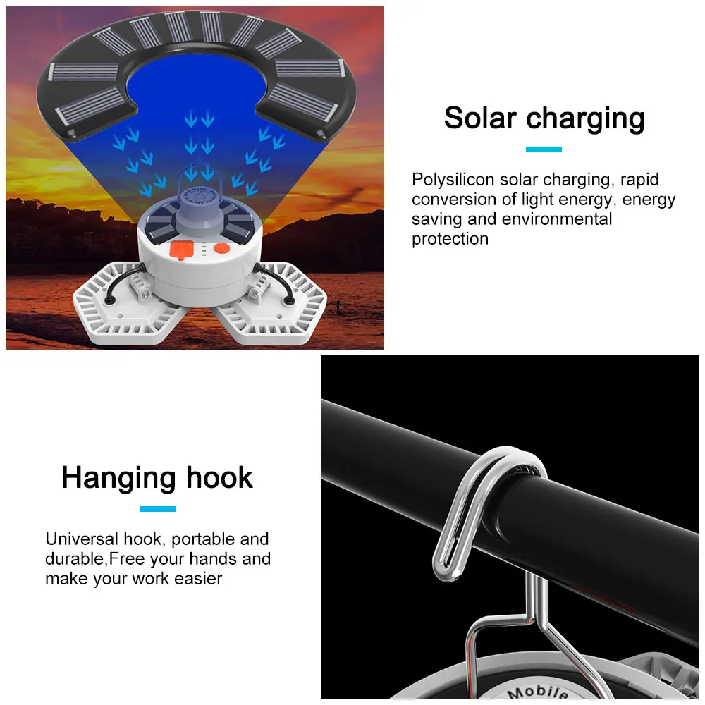 Портативный уличный фонарь с дистанционным управлением и 60/120 светодиодами