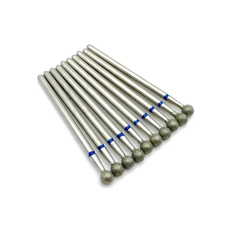 Алмазная дрель для ногтей с круглой головкой 10 шт. Фрезерный резак