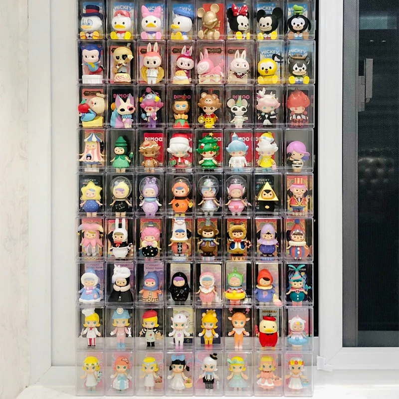 Коробка для хранения игрушек аниме Пылезащитная Прозрачная Пластиковая полка с