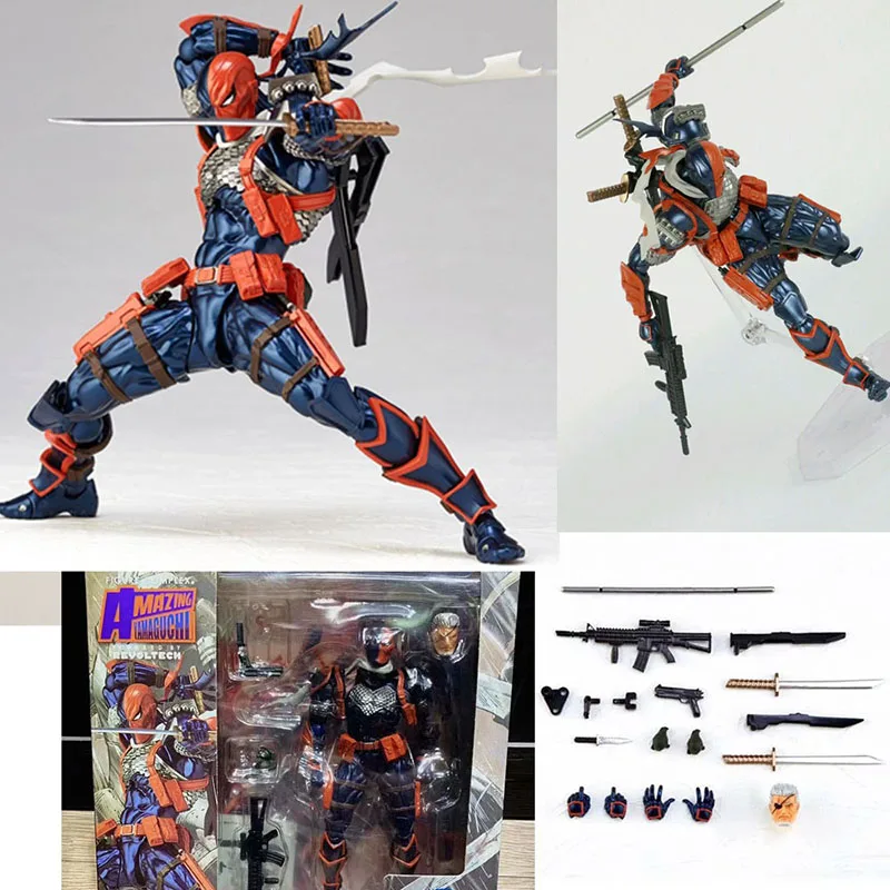 Comics Amazing Yamaguchi Revoltech No 011 Deathstroke Action Figure Collectible Model Toy