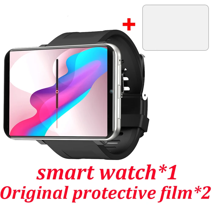 Silver 2,86 дюймов HD экран 4G Смарт-часы Android 7,1 gps wifi 2700 мАч большая батарея Bluetooth Smartwatch поддержка игры - Цвет: Silver