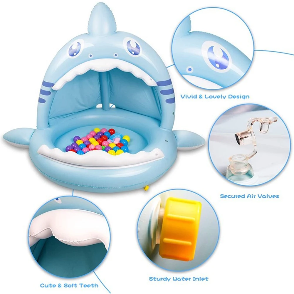 

Summer Baby Inflatable Swimming Pool Kids Toy Paddling Play Children Bathtub Portable Kids Outdoors Sport Play Cute Shark Toys