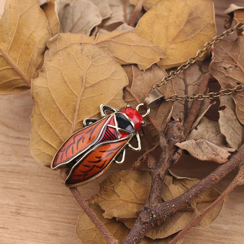 Модные реалистичные насекомые кулон ожерелье Цикада похож на тараканов свитер