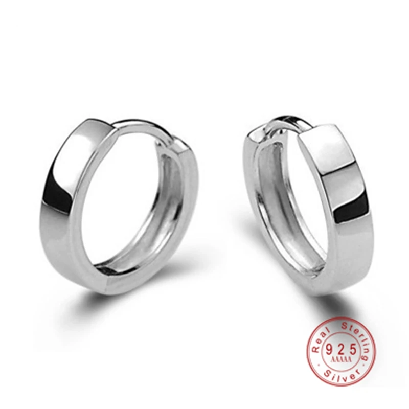 Женские серьги-гвоздики с гладкой поверхностью серебристого цвета | Украшения и