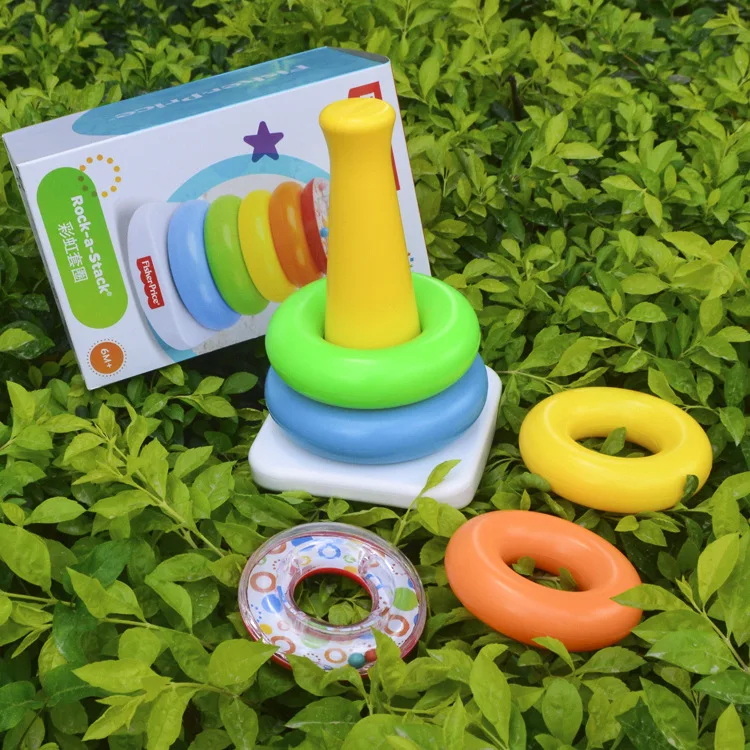 

Educational Toys for Children Baby Rainbow Circle Children Stacking Ring Tumbler Puzzle Toys Baby Toys 13-24 Months