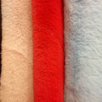 faux fur polyester warp knitted rabbit hair fabric with 10mm hair length toy fashion decorative fabric