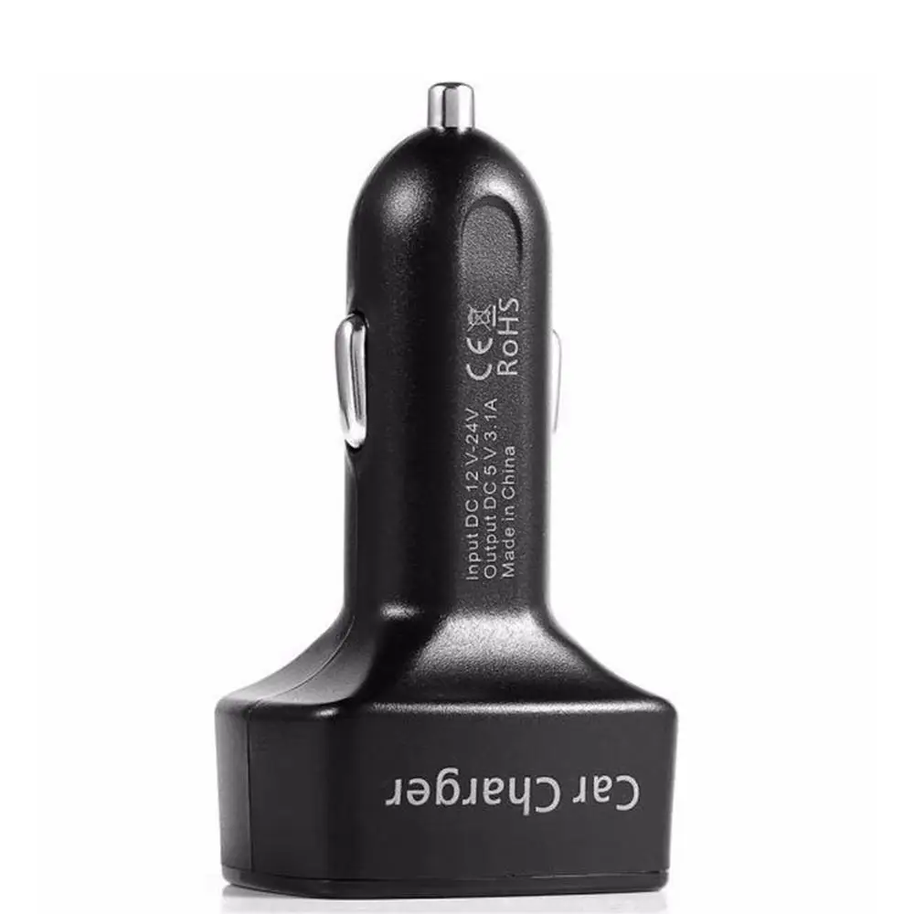 Автомобильное зарядное устройство 4 в 1 с двумя USB-портами для быстрой зарядки