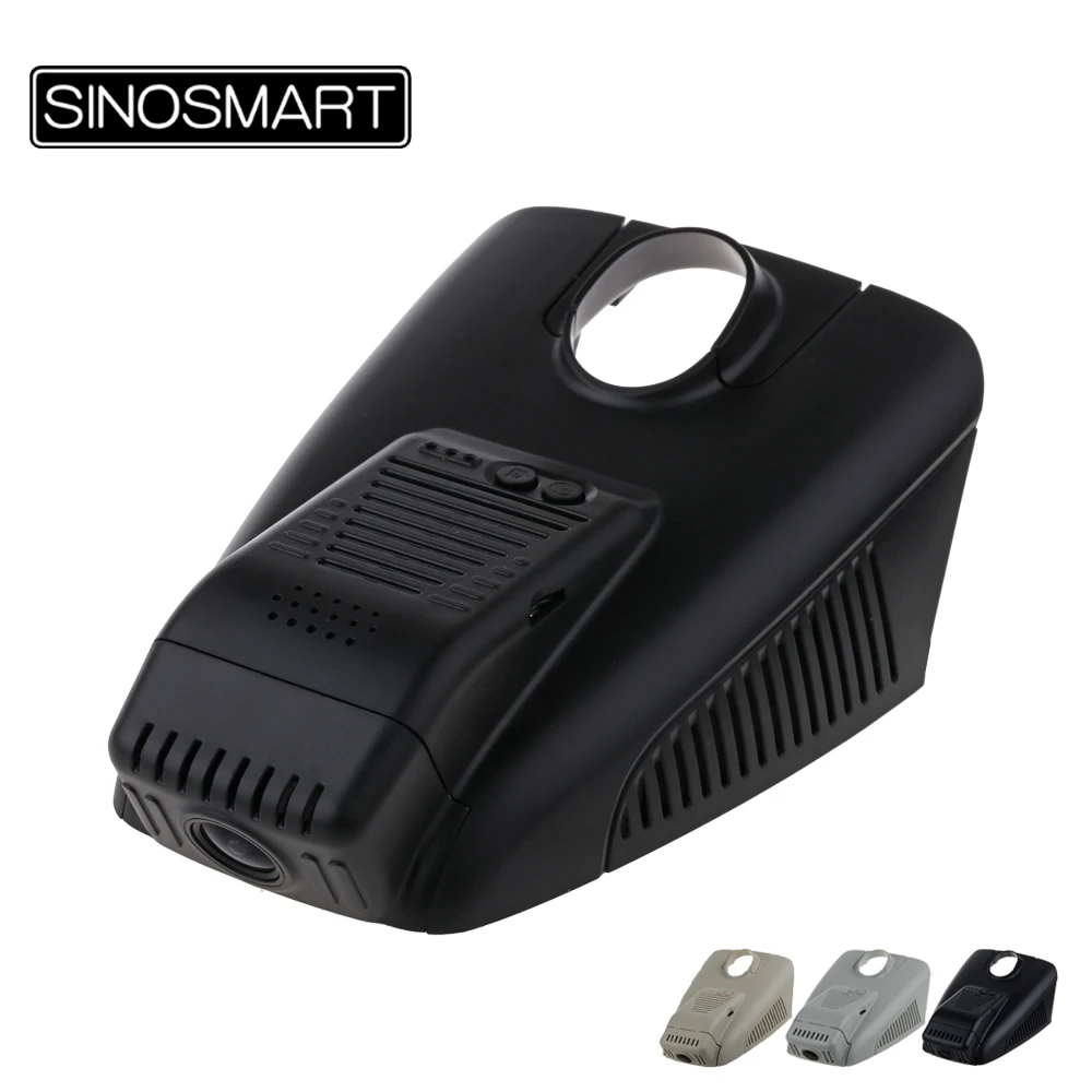 SINOSMART Wifi DVR для Mercedes Benz C200 14 15/GLC 260 15/E220 /C200L 180 Скрытая установка с приложением дополнительная двойная камера
