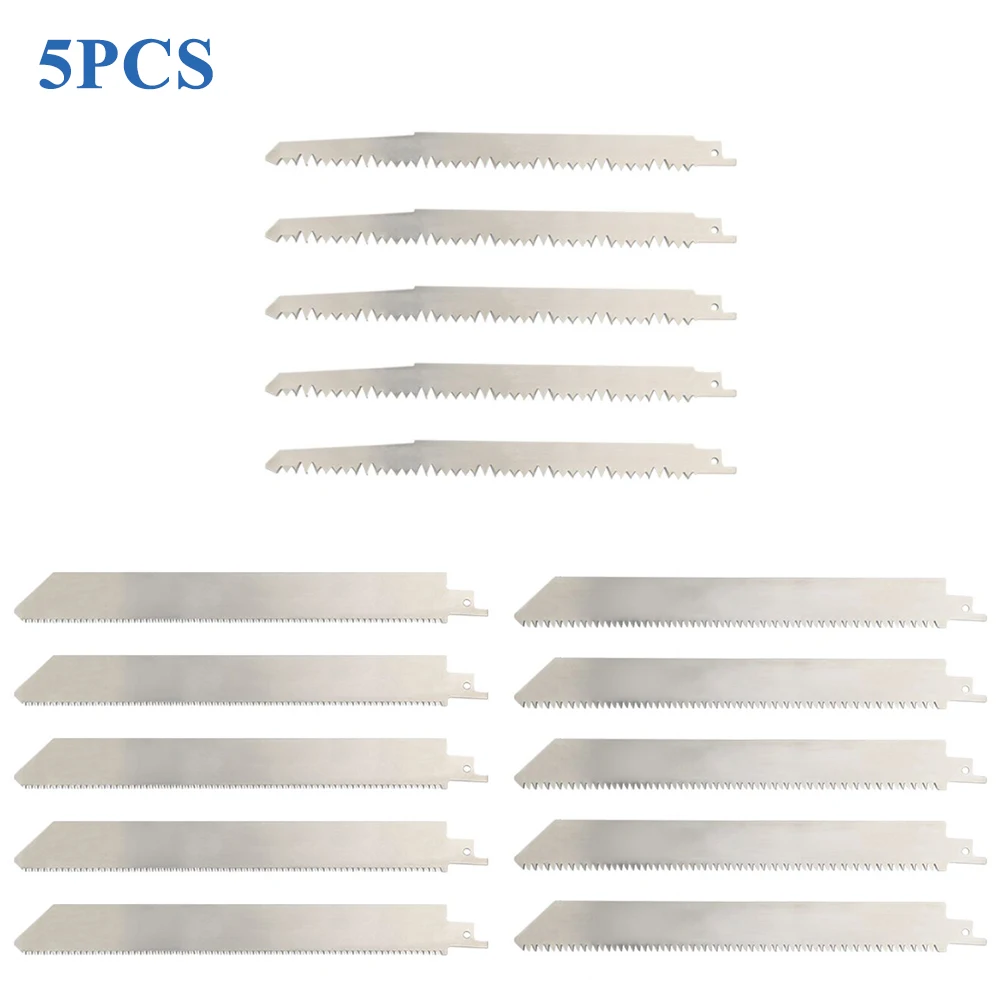 

5Pcs Reciprocating Jig Saw Blades Saber Saw Handsaw Multi Saw Blade For Cutting Wood Metal PVC Tube Power Tools Accessories